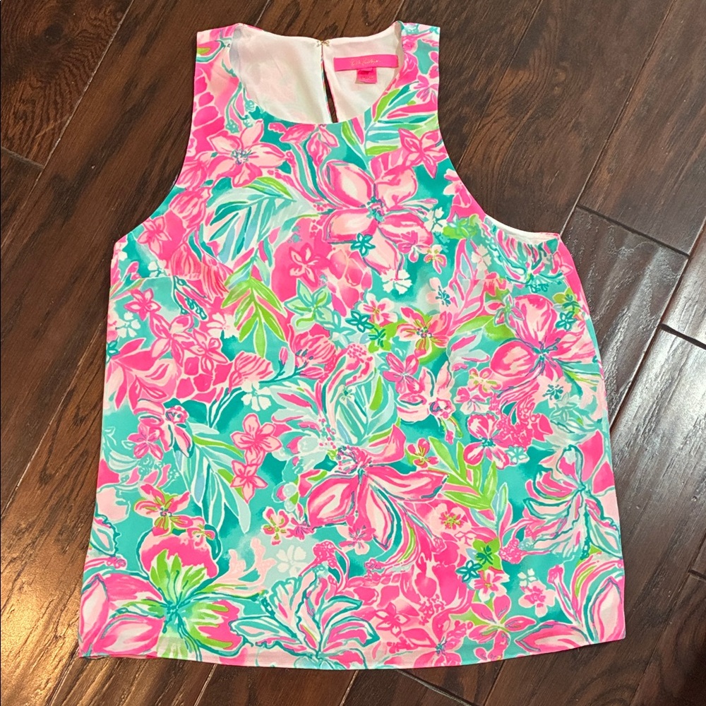 Lilly Pulitzer Sleeveless Top - Pink, blue, & Green. Never worn  no tags size M